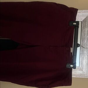 And Away Stretch Burgundy Pants